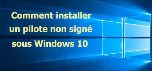 a la une install drivers non signe