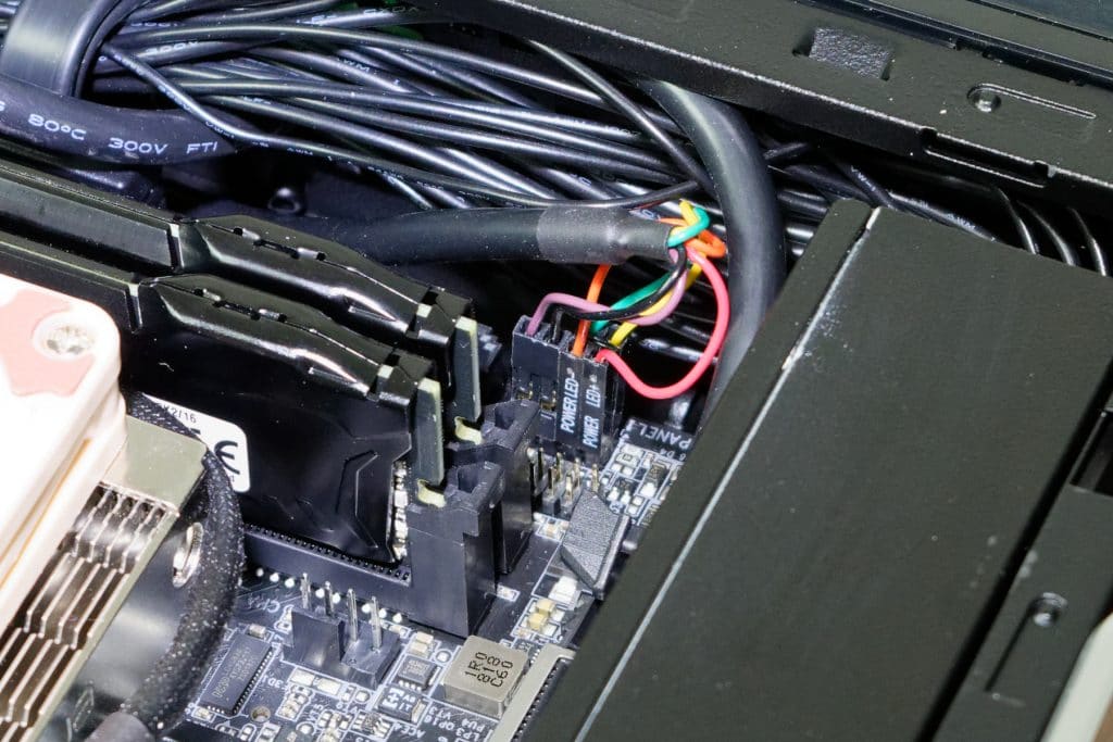 branchement system panel header carte mère