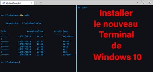 installer nouveau terminal Windows 10