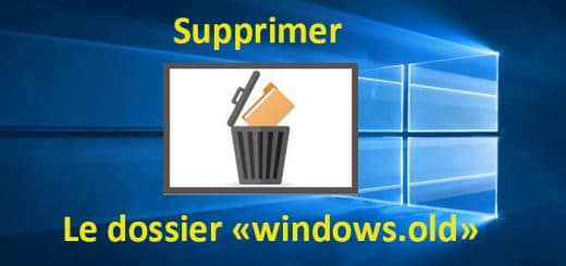 image à la une spprimer le dossier "windows.old"