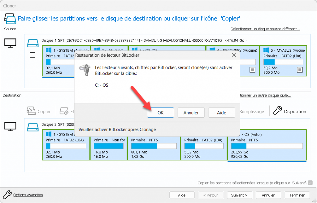 Partition C: non chiffrée