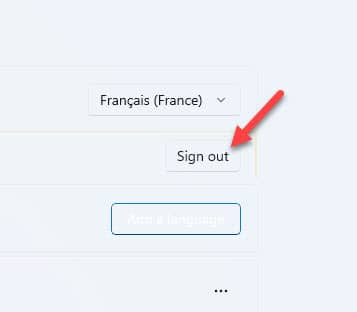 Cliquez sur "Sign out"