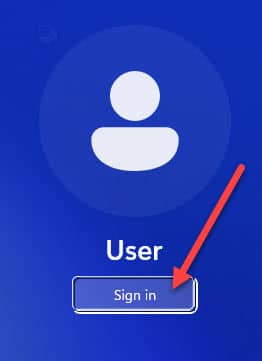 Cliquez sur "Sign in"